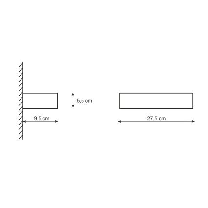 Væglampe CEGIELKA 1xE14/12W/230V gips/hvid