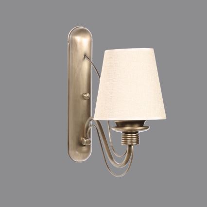 Væglampe CLASSIC 1xE27/40W/230V bronze/beige