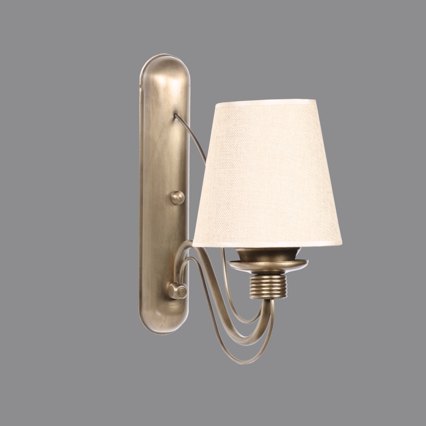 Væglampe CLASSIC 1xE27/40W/230V bronze/beige