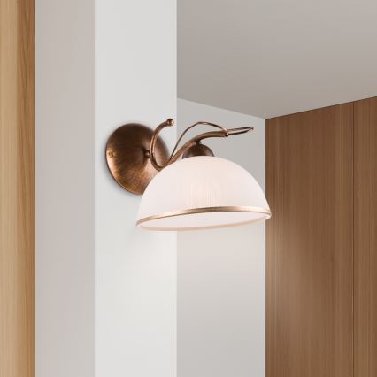 Væglampe COBRA 1xE27/60W/230V bronze/patina