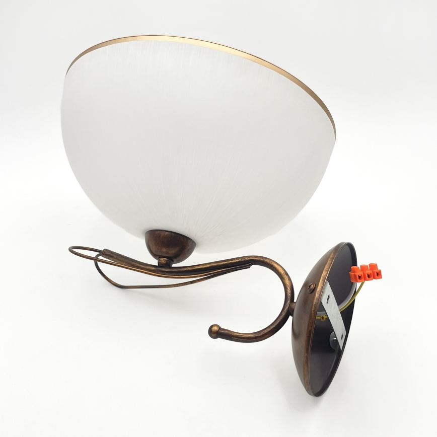 Væglampe COBRA 1xE27/60W/230V bronze/patina