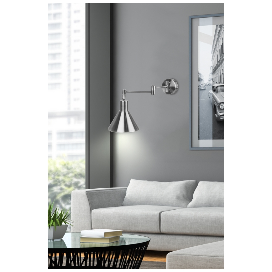 Væglampe COPENHAGEN 1xE14/40W/230V mat krom