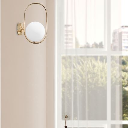 Væglampe CORDEL 1xG9/28W/230V guldfarvet