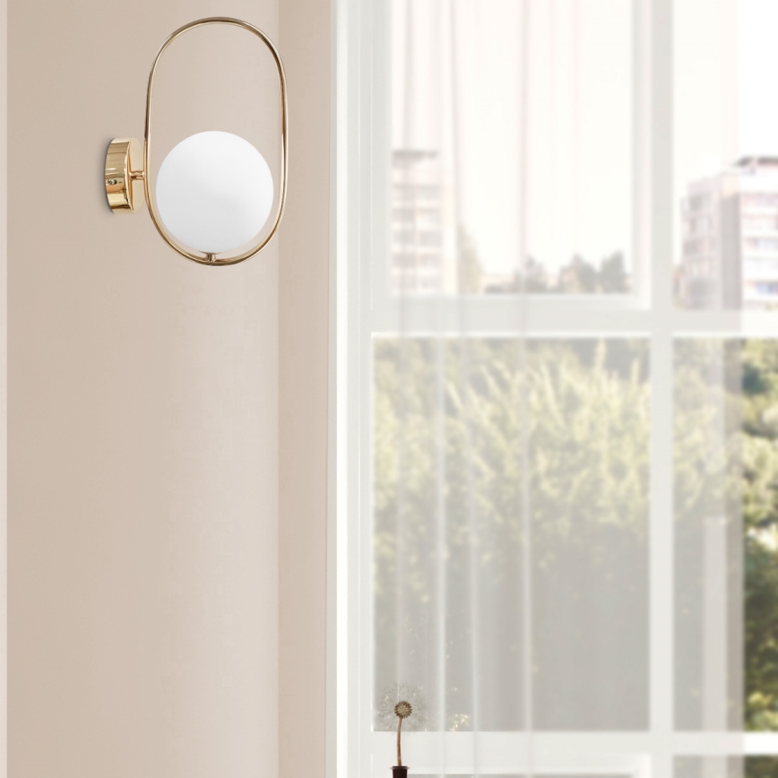 Væglampe CORDEL 1xG9/28W/230V guldfarvet
