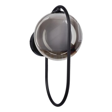 Væglampe CORDEL 1xG9/28W/230V sort/røget sort