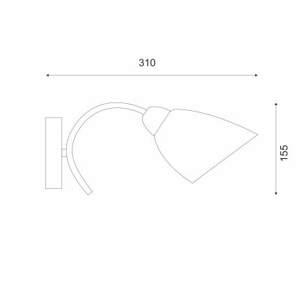Væglampe DONNA 1xE27/60W/230V patina