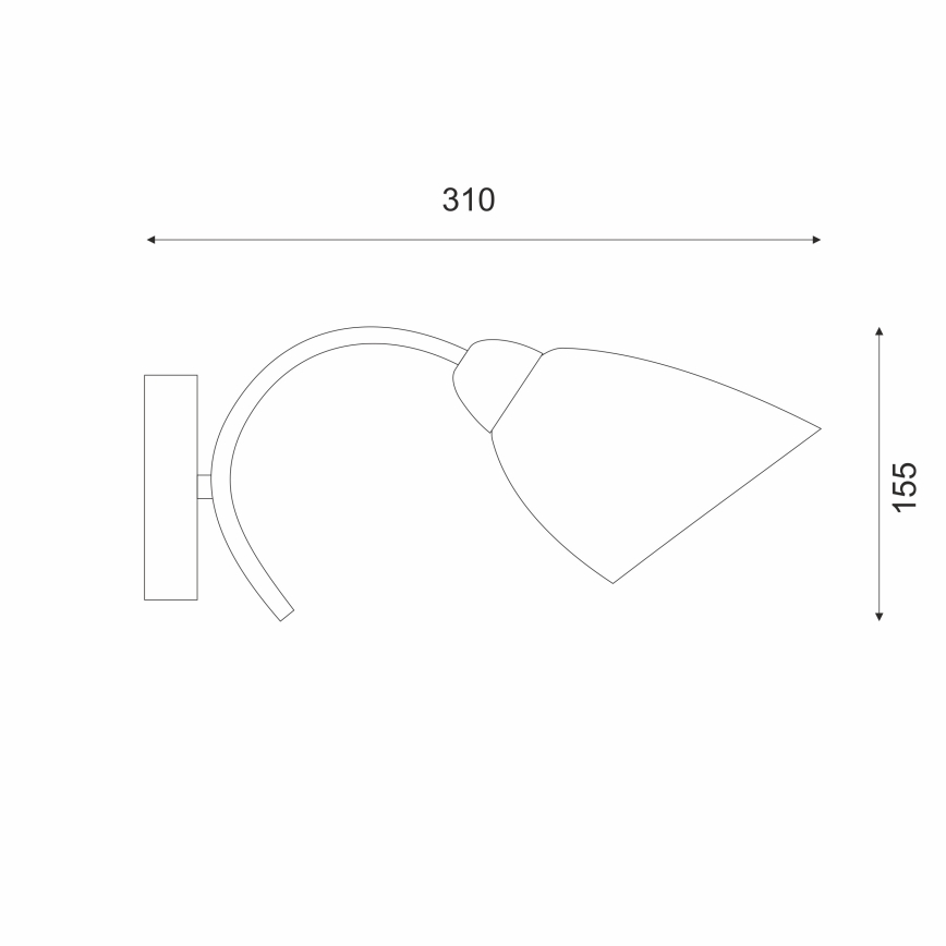 Væglampe DONNA 1xE27/60W/230V patina