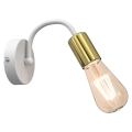 Væglampe DOW 1xE27/60W/230V hvid/guldfarvet