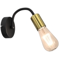 Væglampe DOW 1xE27/60W/230V sort/guldfarvet