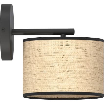 Væglampe ECO 1xE27/15W/230V beige/rattan