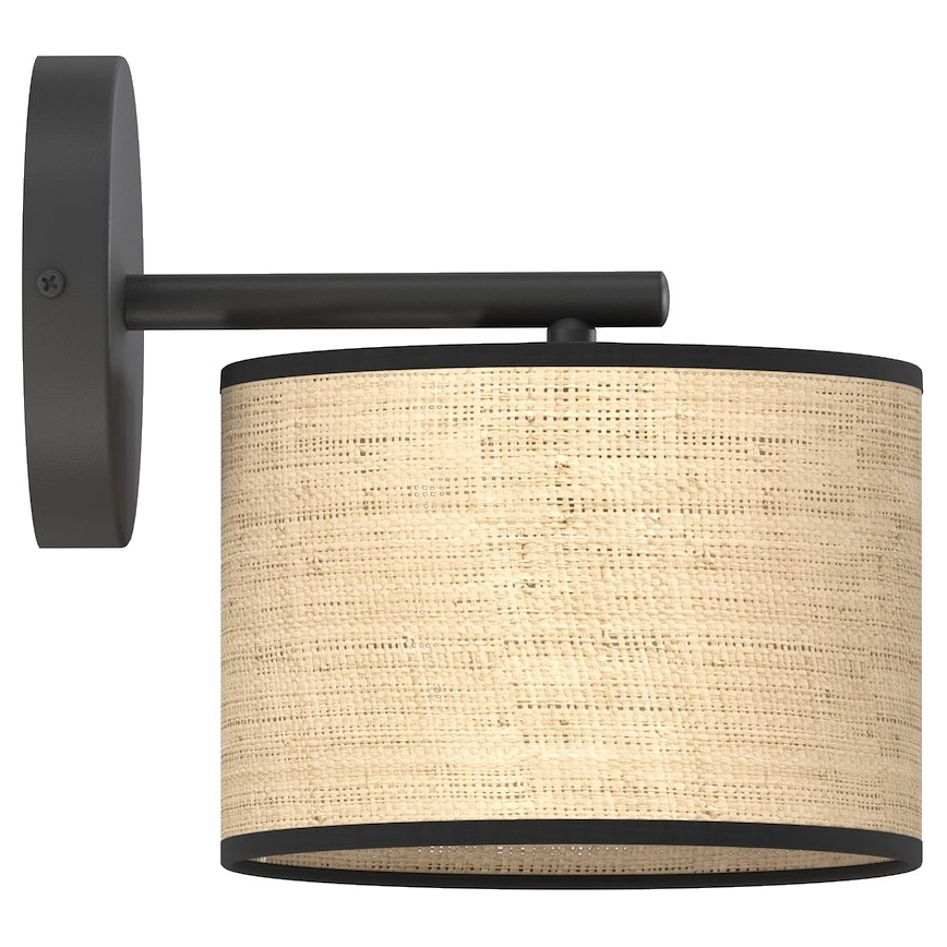 Væglampe ECO 1xE27/15W/230V beige/rattan