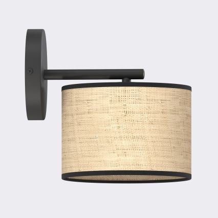 Væglampe ECO 1xE27/15W/230V beige/rattan