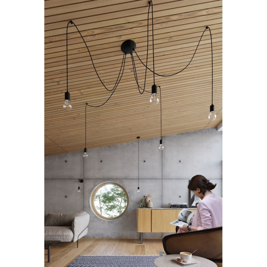 Væglampe EDISON 1xE27/60W/230V antik sort