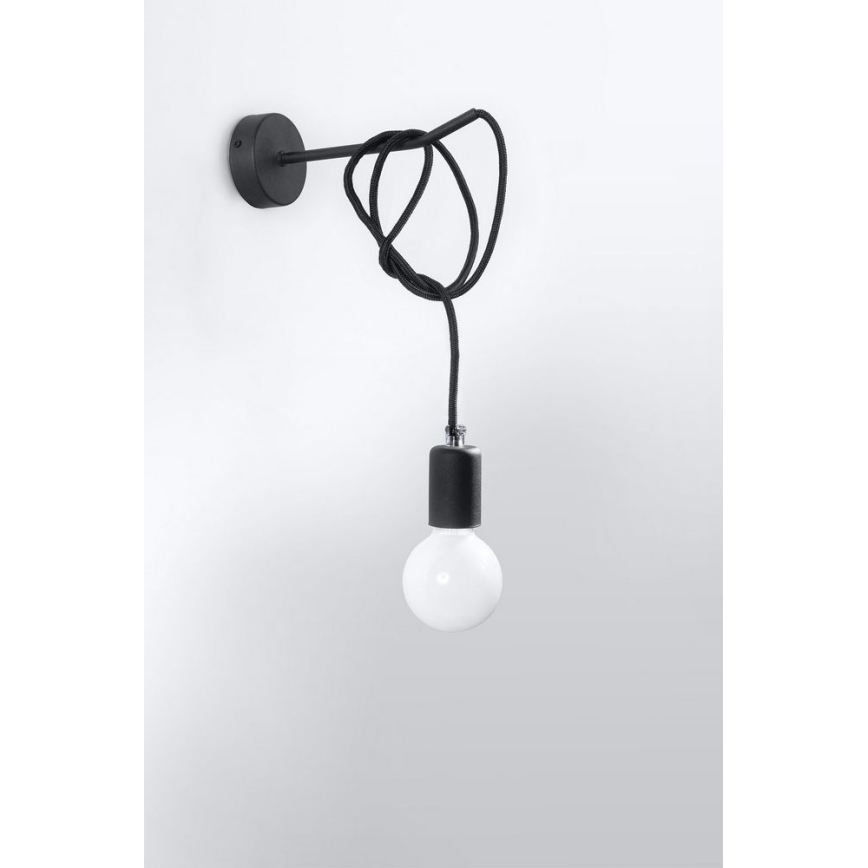 Væglampe EDISON 1xE27/60W/230V antik sort