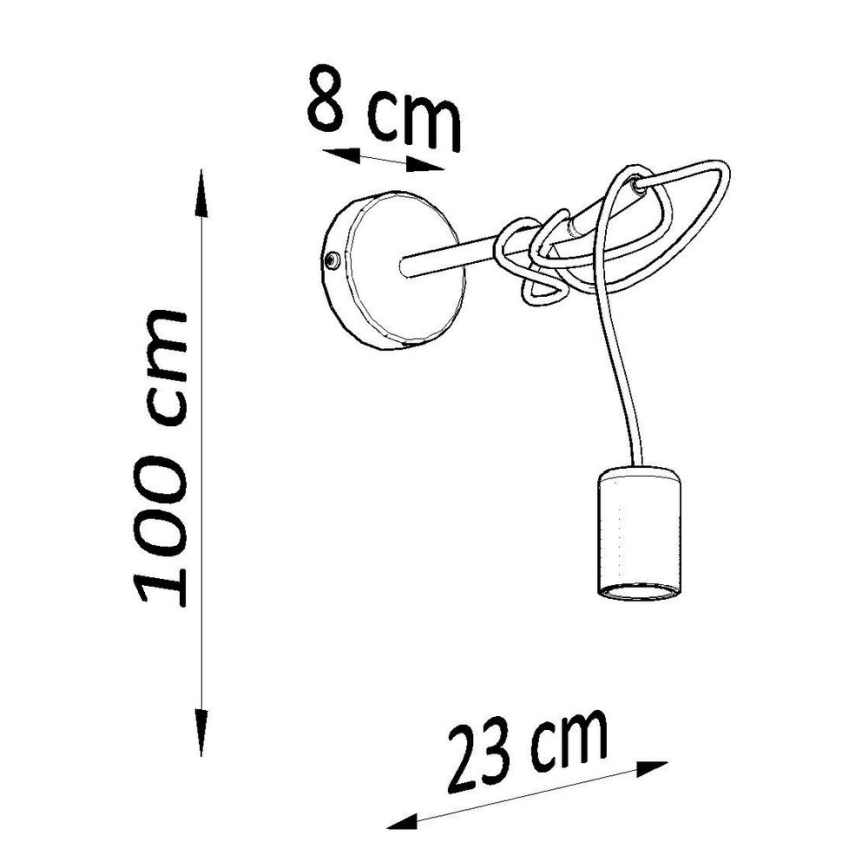 Væglampe EDISON 1xE27/60W/230V antik sort