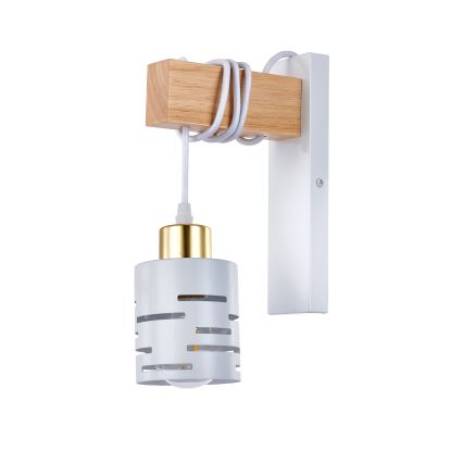 Væglampe ELEN 1xE27/35W/230V hvid/guld/brun