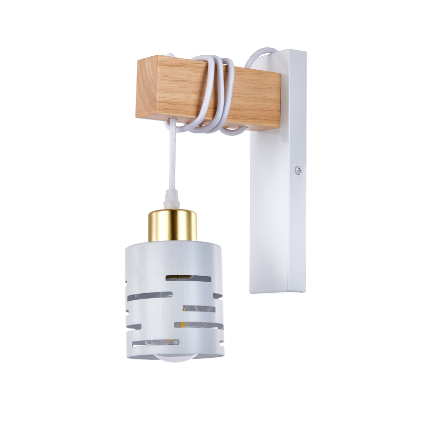Væglampe ELEN 1xE27/35W/230V hvid/guld/brun