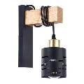 Væglampe ELEN 1xE27/35W/230V sort/guld/brun