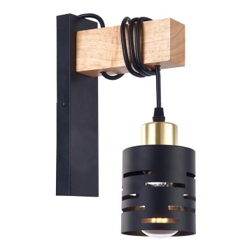 Væglampe ELEN 1xE27/35W/230V sort/guld/brun
