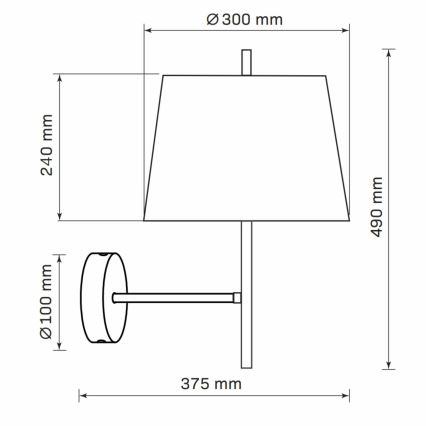 Væglampe ELENA 1xE27/20W/230V hvid