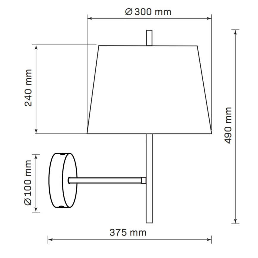 Væglampe ELENA 1xE27/20W/230V hvid