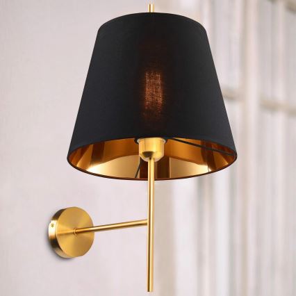 Væglampe ELENA 1xE27/20W/230V sort