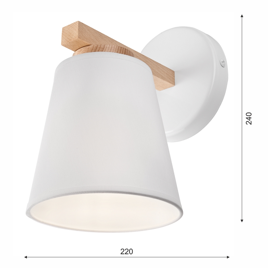 Væglampe ELLIE 1xE27/60W/230V bøg