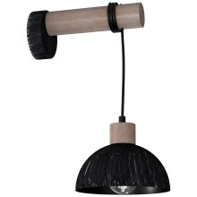 Væglampe ERIK 1xE27/60W/230V brun/sort