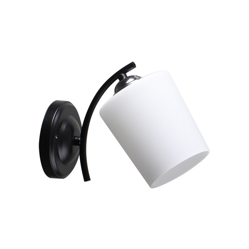 Væglampe ESNYR 1xE27/40W/230V sort/hvid