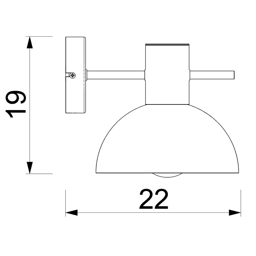 Væglampe ESTATE MINI 1xE27/15W/230V sort