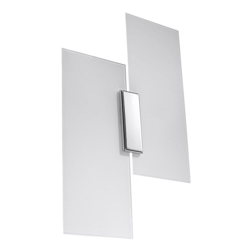 Væglampe FABIANO 2xE27/60W/230V hvid/skinnende krom