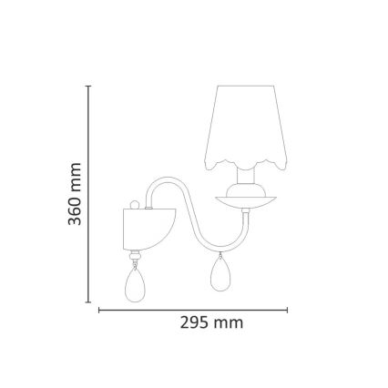 Væglampe FABRIZIA 1xE14/12W/230V