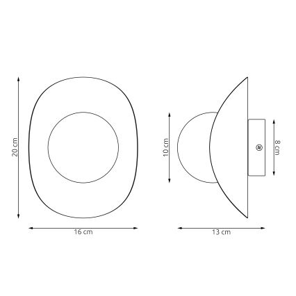 Væglampe FIERO 1xG9/8W/230V beige