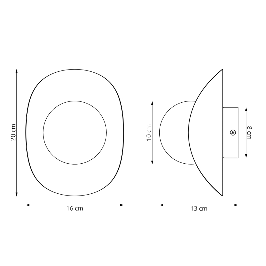 Væglampe FIERO 1xG9/8W/230V grå