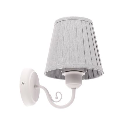 Væglampe FIREZ 1xE27/40W/230V hvid/grå