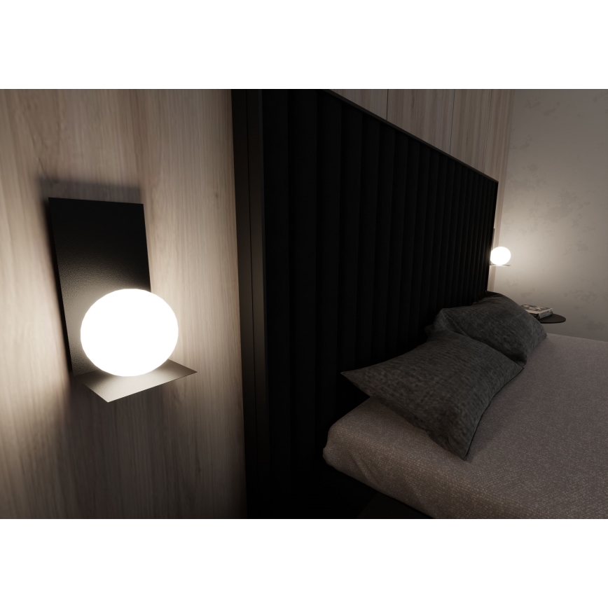 Væglampe FORM 1xE14/10W/230V sort