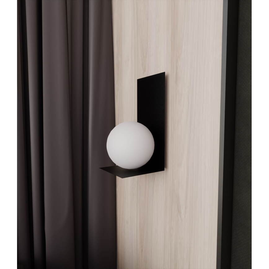 Væglampe FORM 1xE14/10W/230V sort