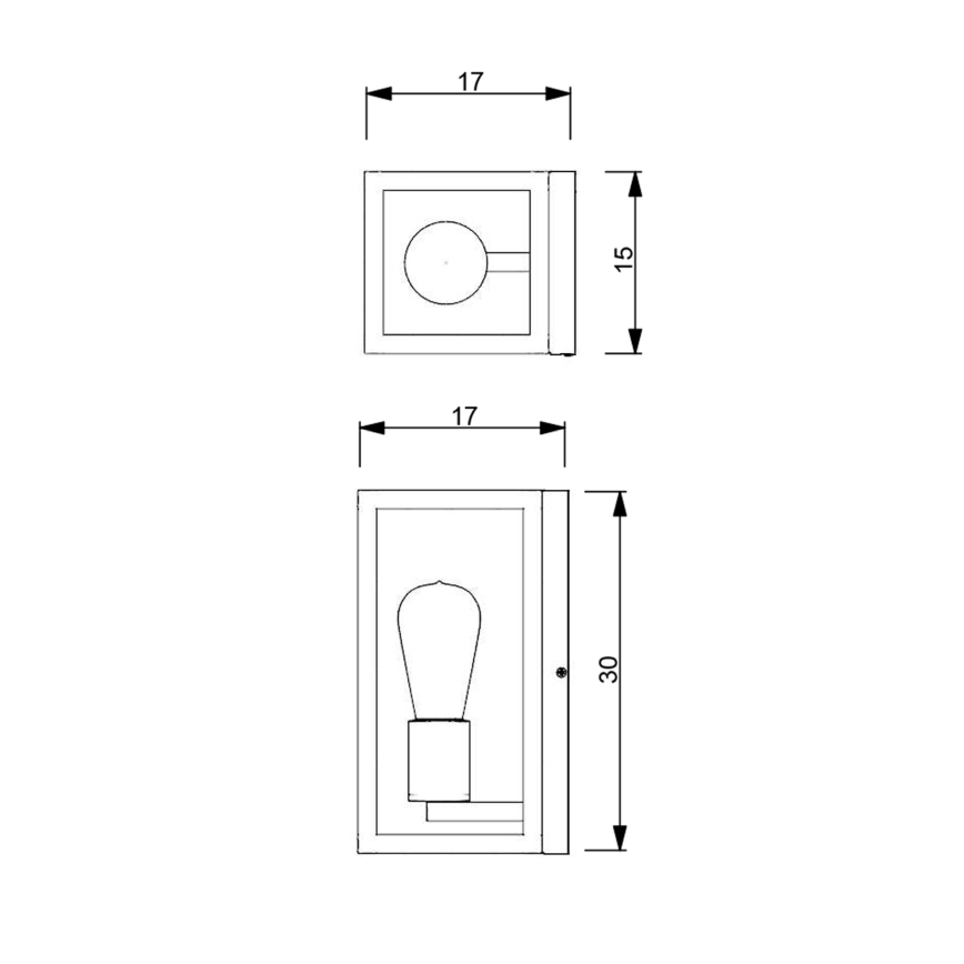 Væglampe FRAME 1xE27/60W/230V