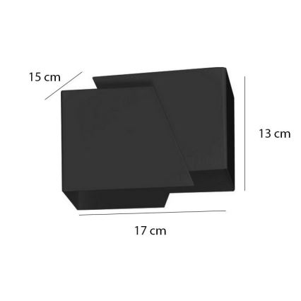 Væglampe FROST 1xG9/8W/230V sort