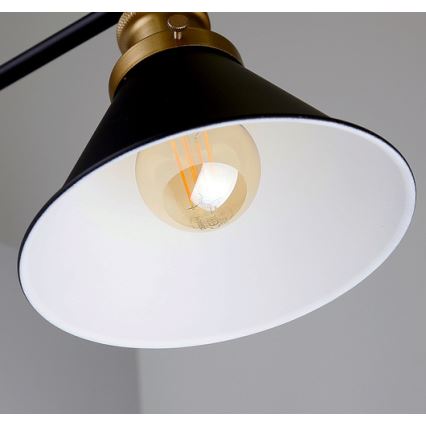 Væglampe FUNDO 1xE27/40W/230V sort/gylden