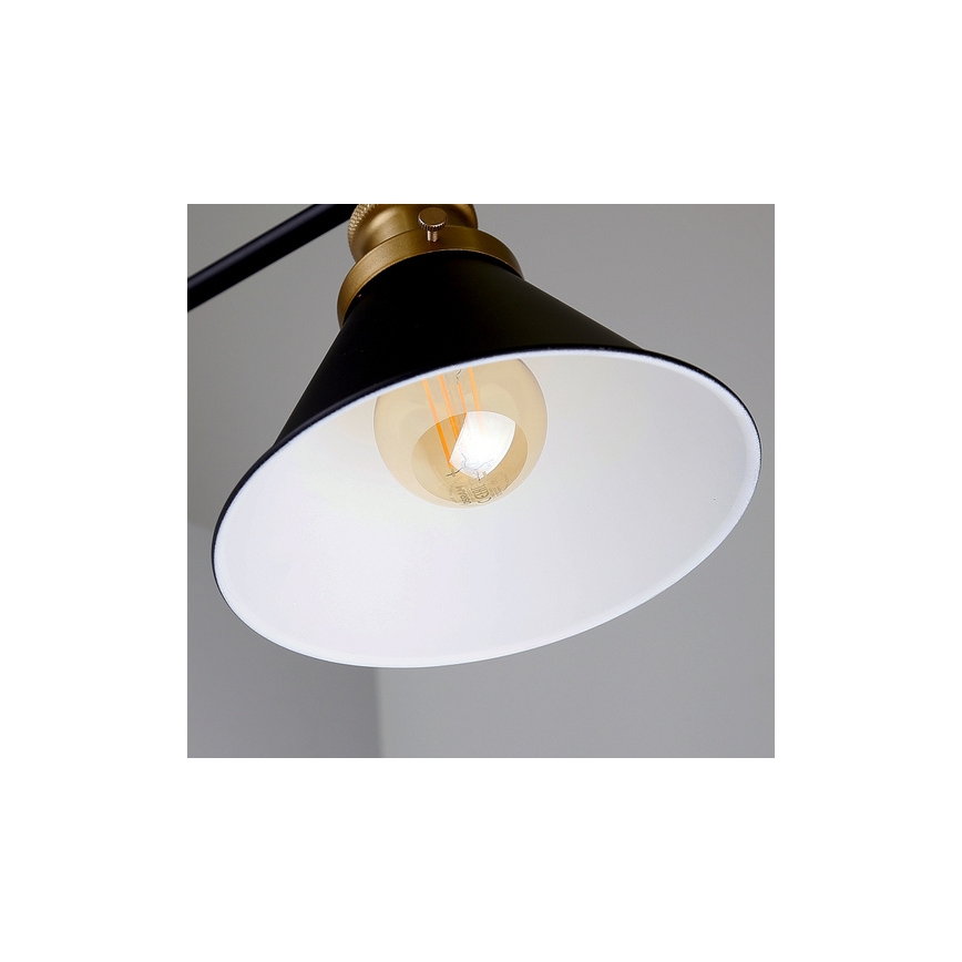 Væglampe FUNDO 1xE27/40W/230V sort/gylden