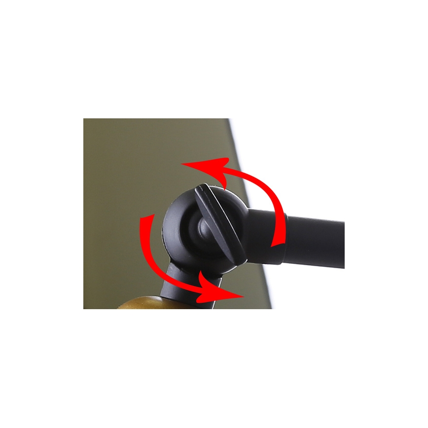Væglampe FUNDO 1xE27/40W/230V sort/gylden