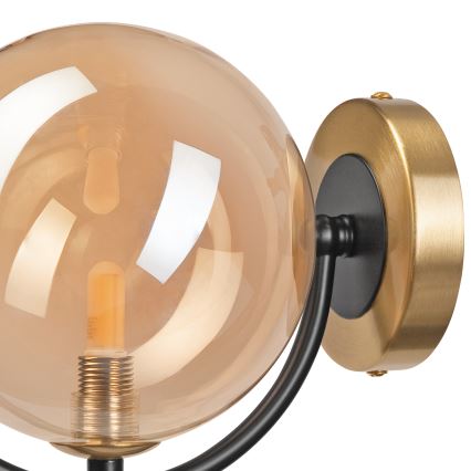 Væglampe GEORGIA 1xE14/5W/230V guldfarvet/røget beige
