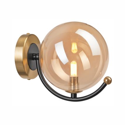 Væglampe GEORGIA 1xE14/5W/230V guldfarvet/røget beige