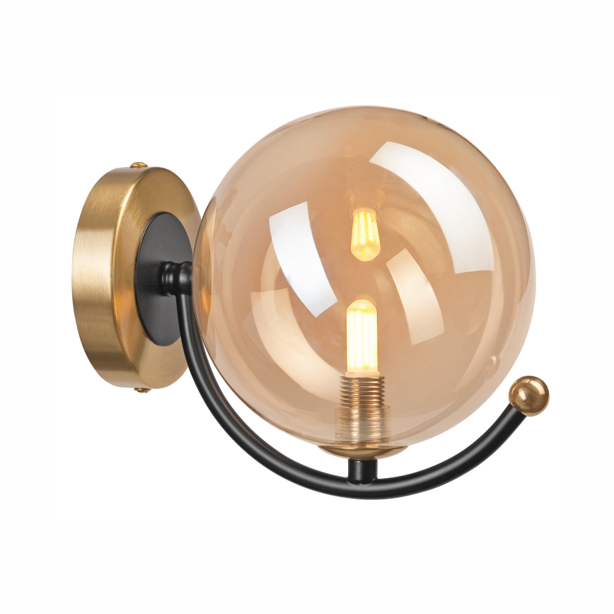 Væglampe GEORGIA 1xE14/5W/230V guldfarvet/røget beige