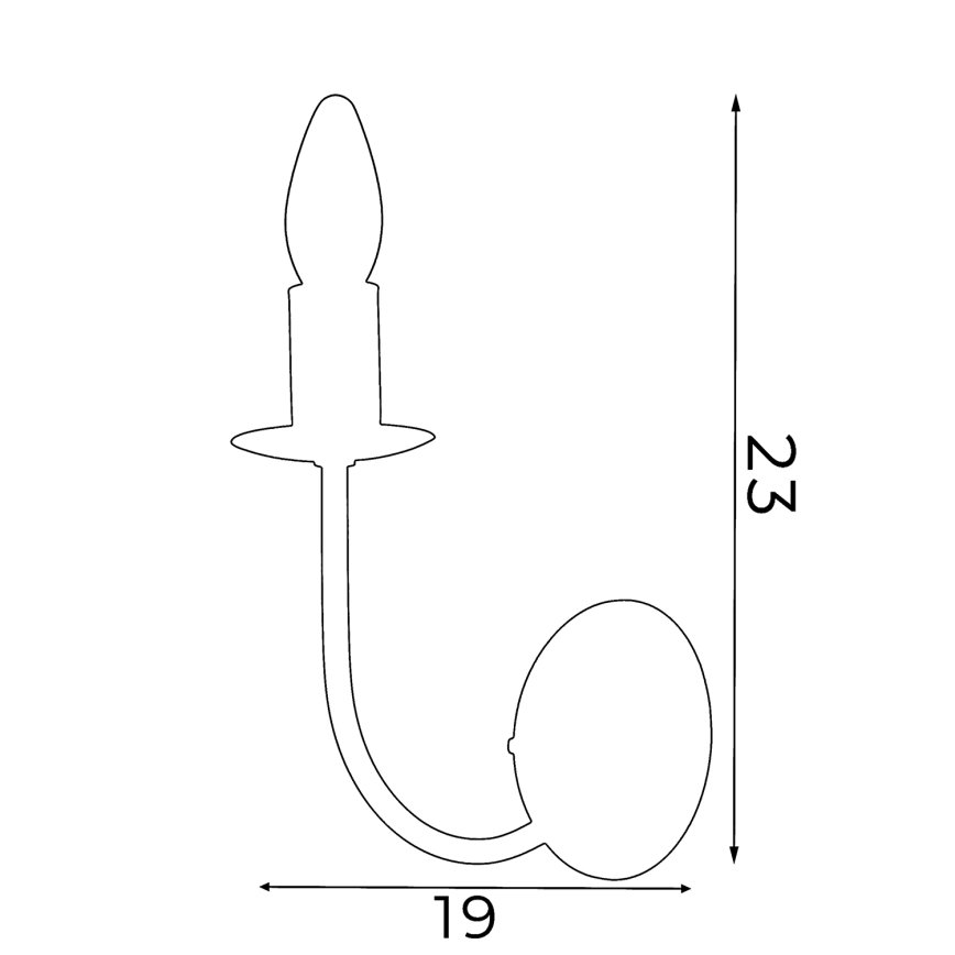 Væglampe GLOBE 1 1xE14/60W antik sort