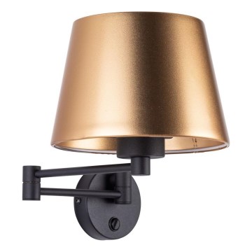 Væglampe GLORY 1xE27/15W/230V guld/sort