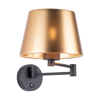 Væglampe GLORY 1xE27/15W/230V guld/sort