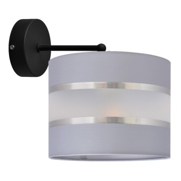 Væglampe HELEN 1xE27/15W/230V grå/sort