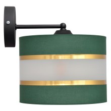 Væglampe HELEN 1xE27/60W/230V grøn/guldfarvet